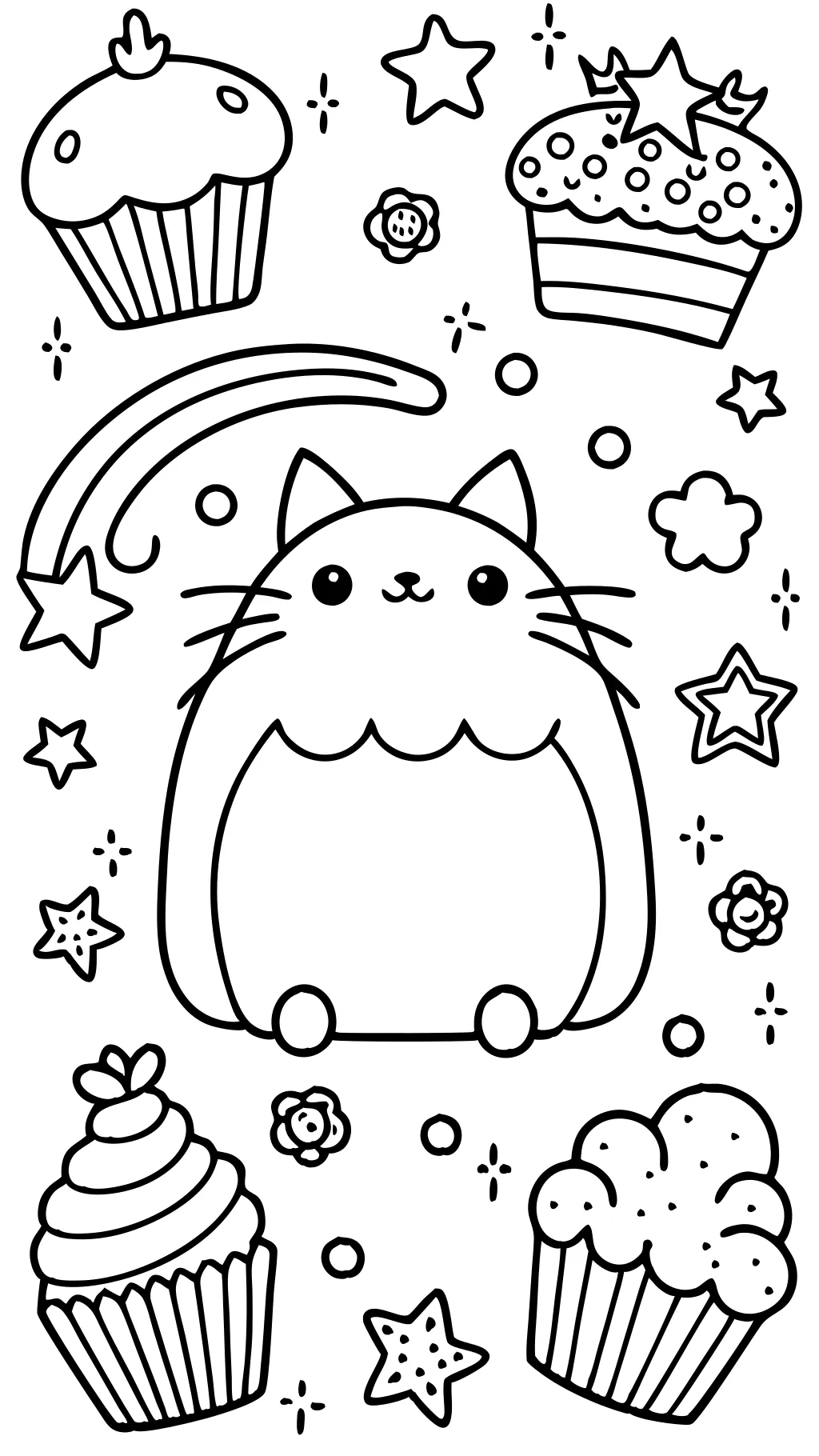 coloriages de chat pusheen